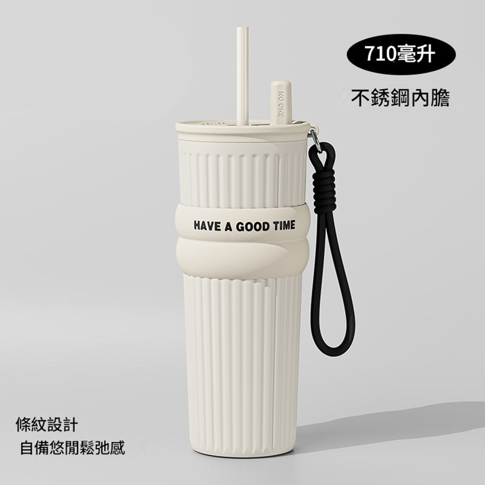 悅生活--Best buy 316多巴胺系羅馬柱款保溫杯710ml