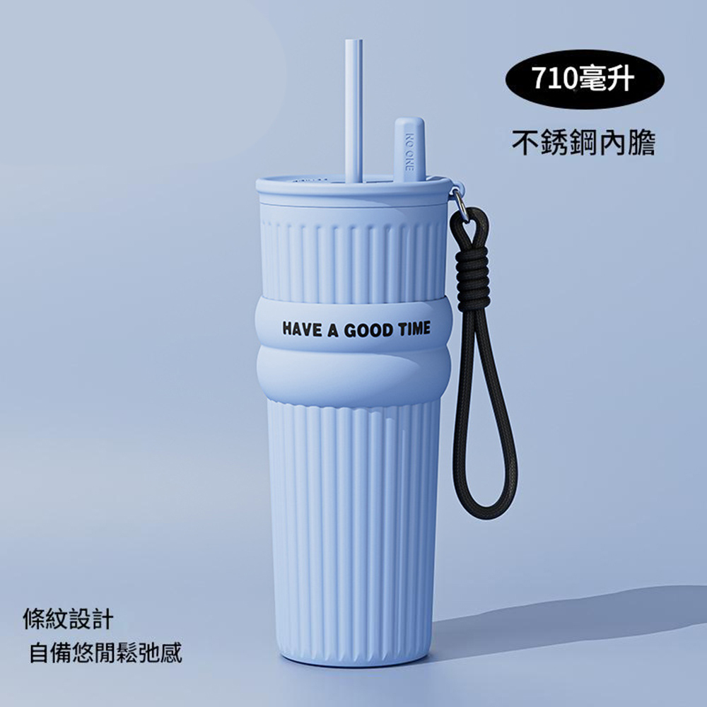 悅生活--Best buy 316多巴胺系羅馬柱款保溫杯710ml