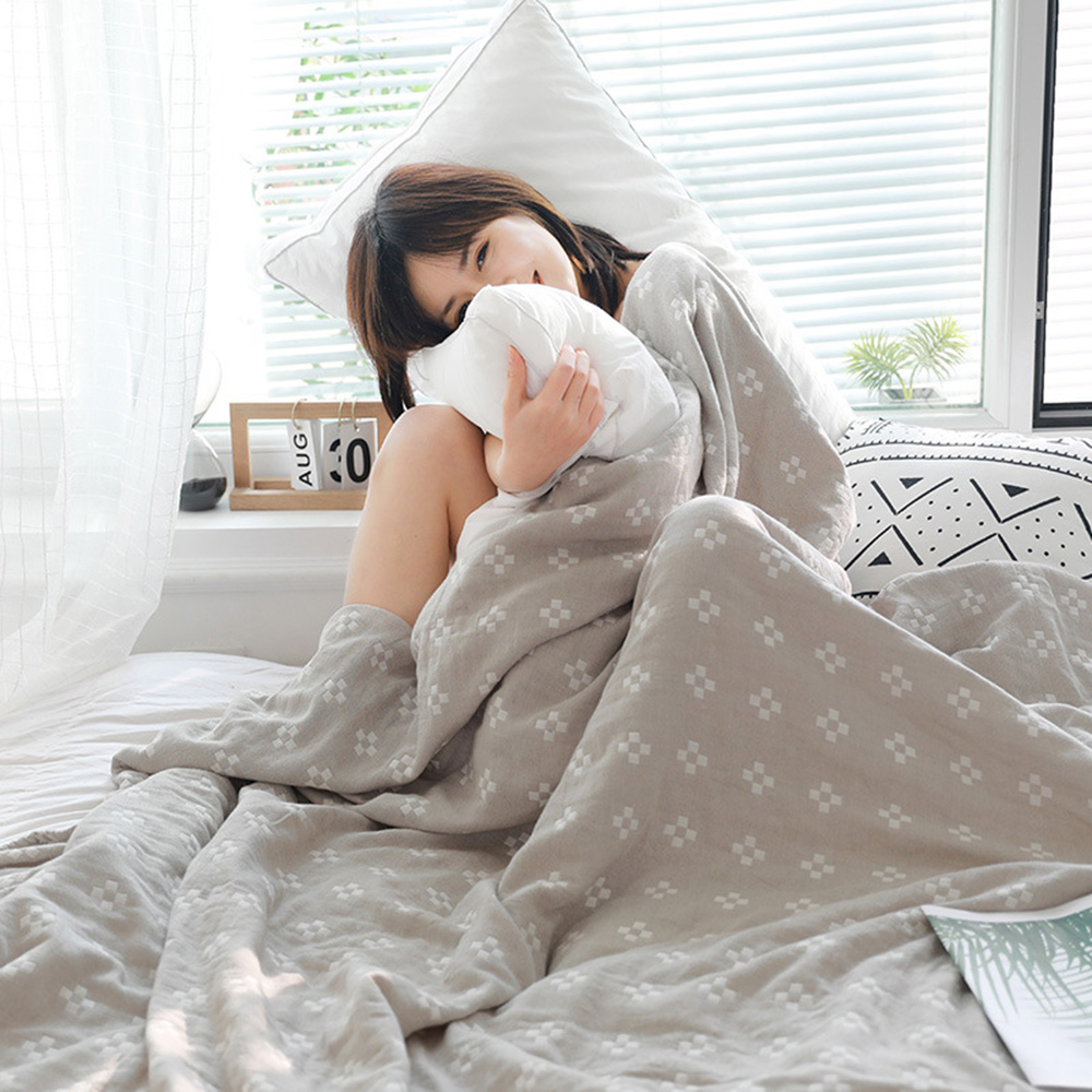 悅生活--Best buy 出日品質十字花正貨全棉A級毛巾被買一送一破盤組